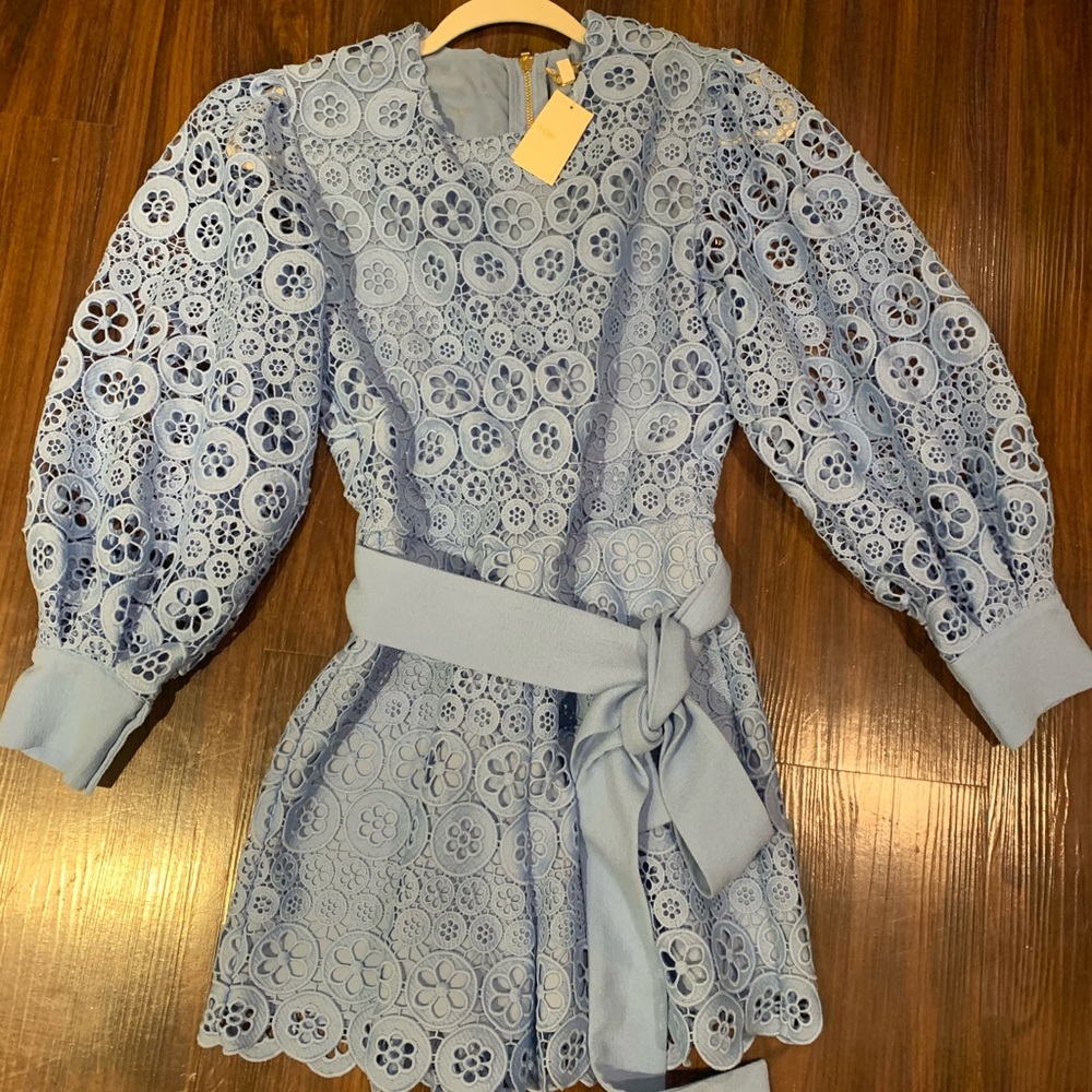 Maje Romper In Daisy Guipure